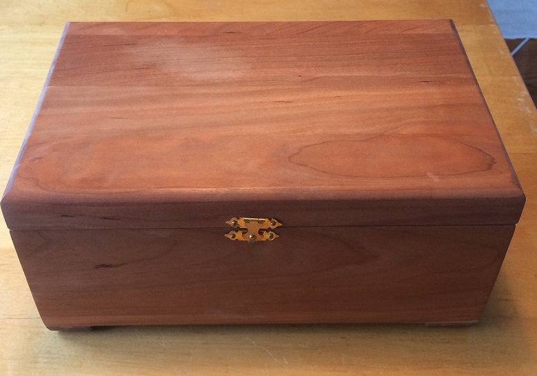 Cherry wood jewelry box